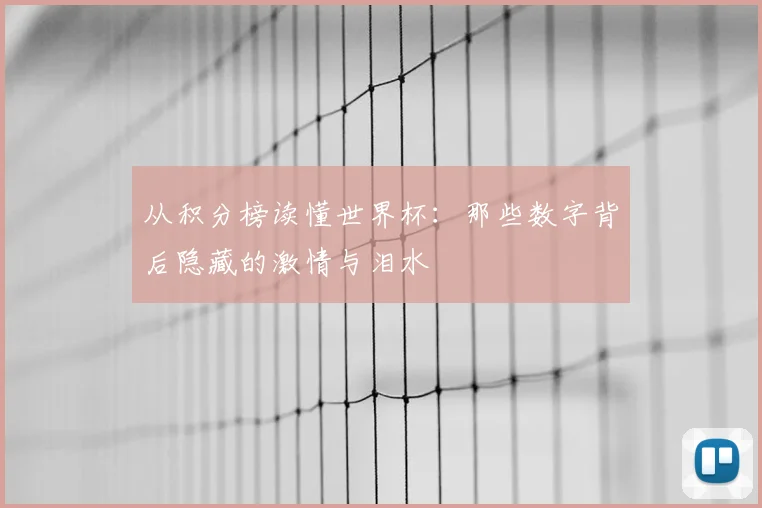 从积分榜读懂世界杯：那些数字背后隐藏的激情与泪水